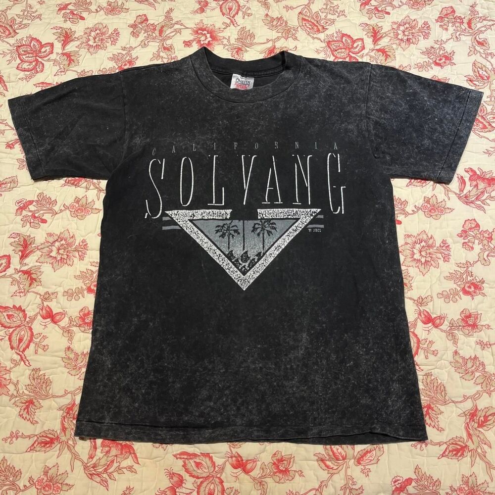 Oneita Men's Black and Grey T-shirt